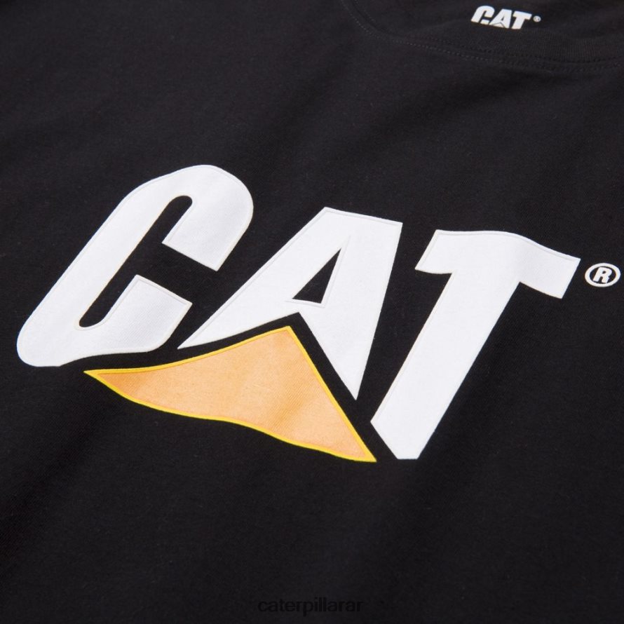 8F44LN242 Caterpillar camiseta con logo de marca registrada hombres negro | tops y ropa de abrigo