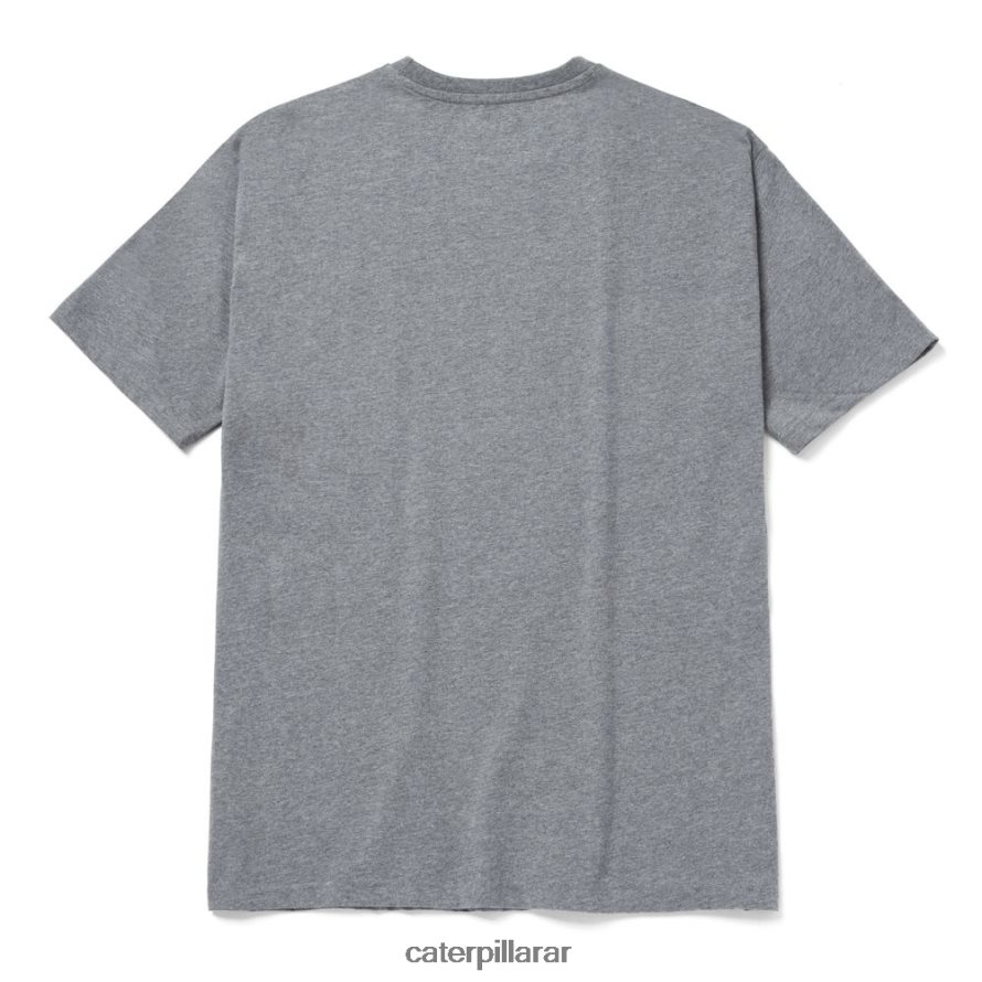8F44LN243 Caterpillar camiseta con logo de marca registrada hombres gris | tops y ropa de abrigo