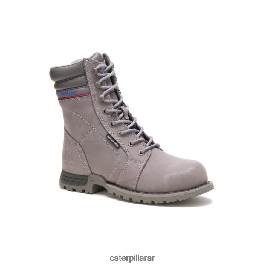 8F44LN263 Caterpillar bota de trabajo impermeable con punta de acero echo mujer gris escarcha | botas de trabajo