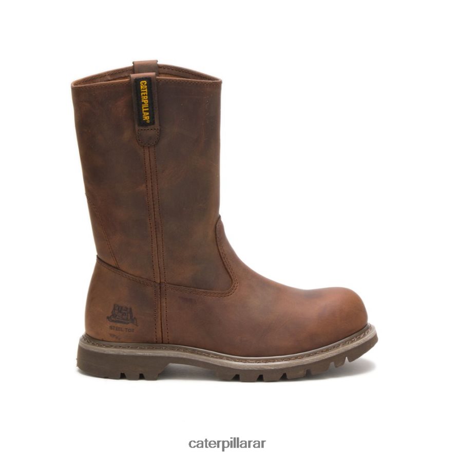 8F44LN272 Caterpillar bota de trabajo revolver con punta de acero mujer beige obscuro | botas de trabajo