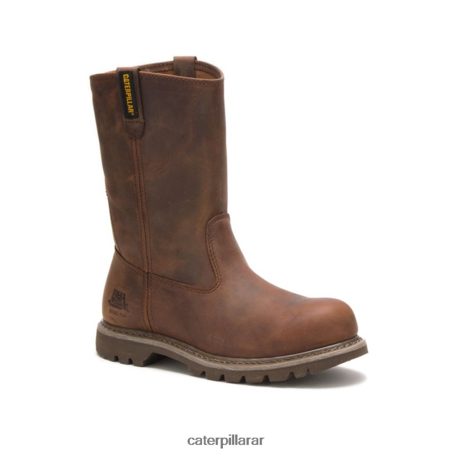 8F44LN272 Caterpillar bota de trabajo revolver con punta de acero mujer beige obscuro | botas de trabajo