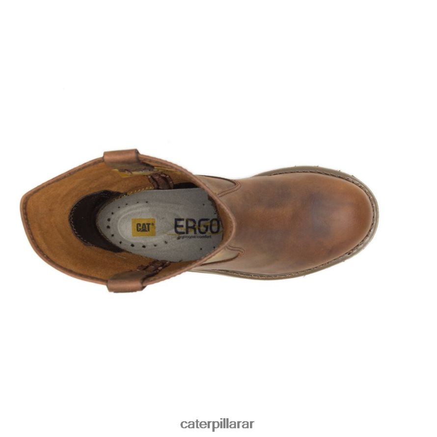 8F44LN272 Caterpillar bota de trabajo revolver con punta de acero mujer beige obscuro | botas de trabajo