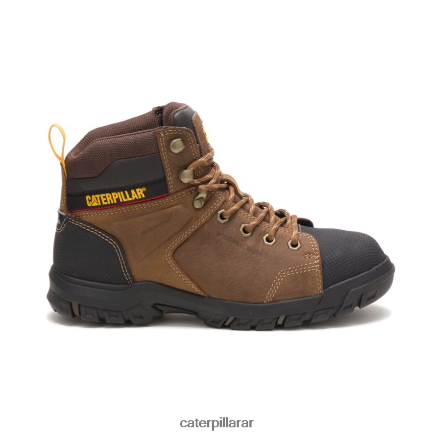 8F44LN281 Caterpillar bota de trabajo impermeable con punta de acero y protección metatarsiana wellspring mujer marrón de verdad | botas de trabajo