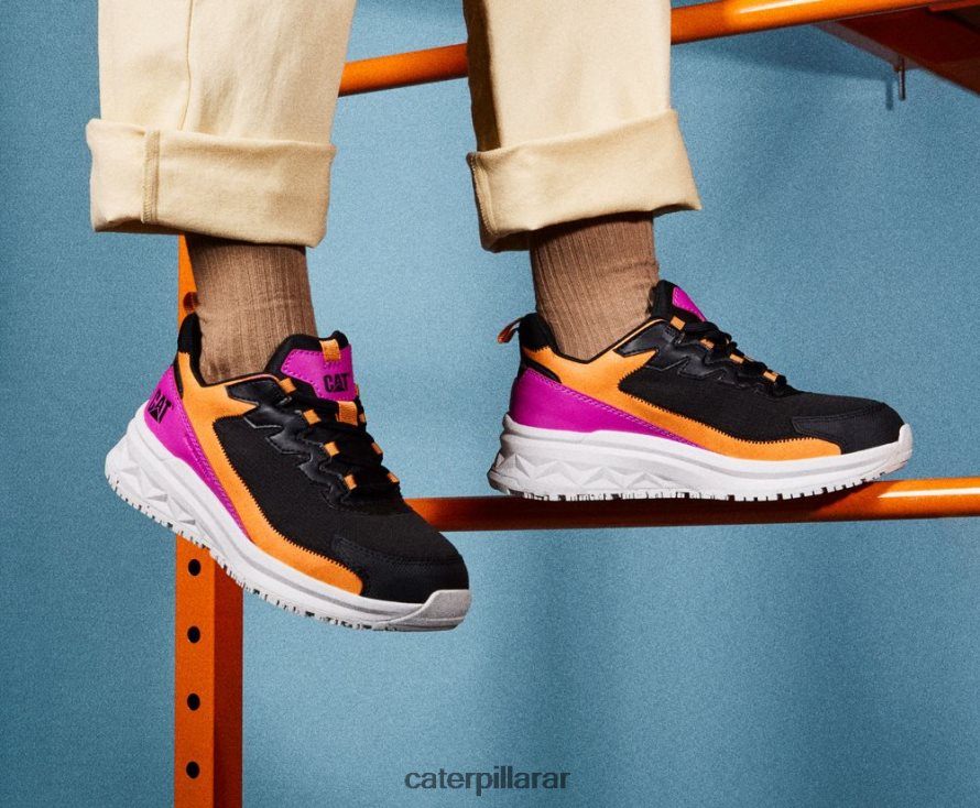8F44LN289 Caterpillar Zapato de trabajo con punta de compuesto de carbono Streamline Runner mujer negro/rosa | zapatos de trabajo