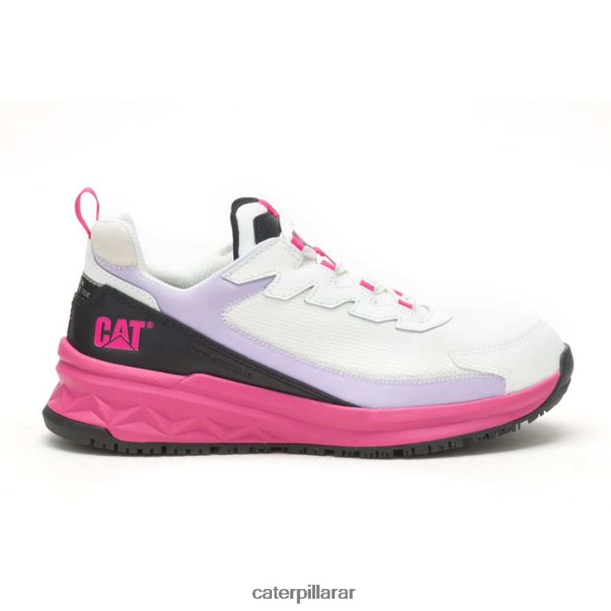 8F44LN290 Caterpillar Zapato de trabajo con punta de compuesto de carbono Streamline Runner mujer blanco brillante/negro | zapatos de trabajo