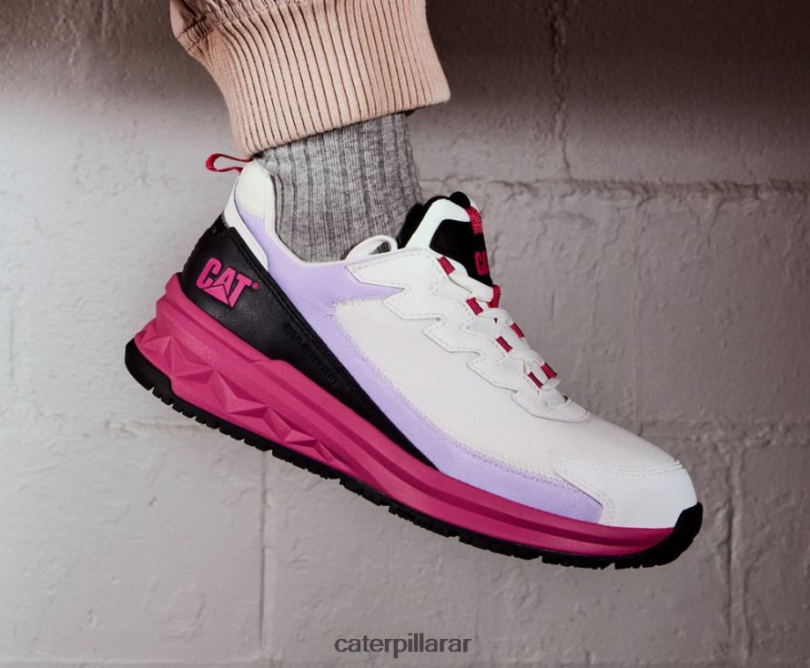 8F44LN290 Caterpillar Zapato de trabajo con punta de compuesto de carbono Streamline Runner mujer blanco brillante/negro | zapatos de trabajo