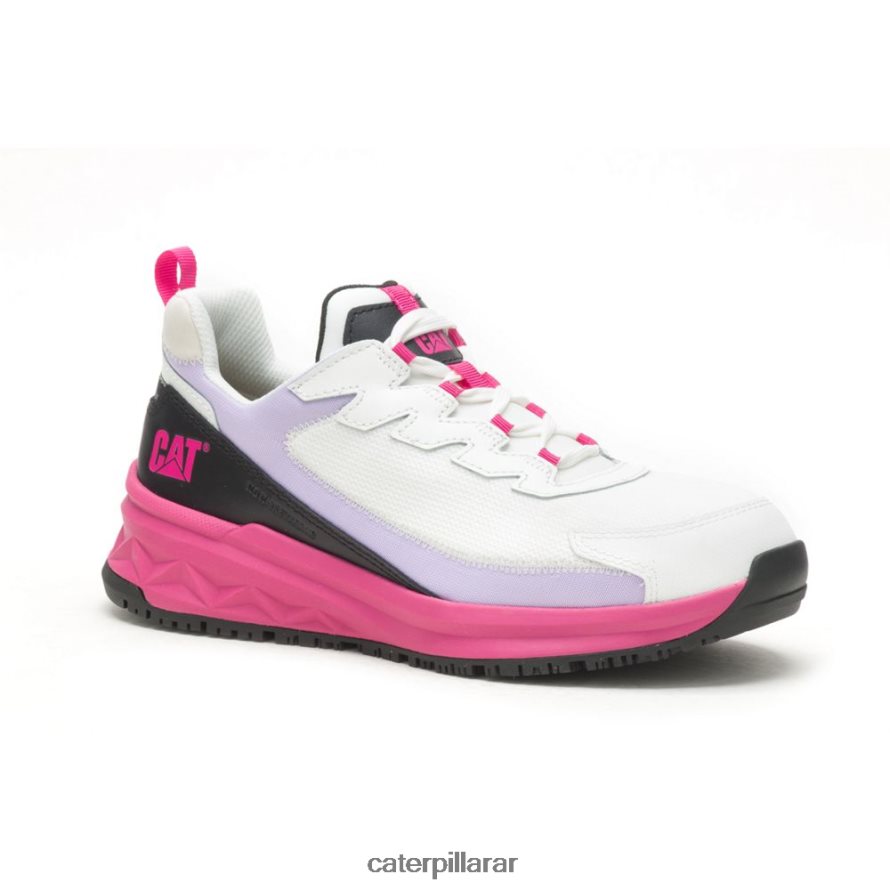 8F44LN290 Caterpillar Zapato de trabajo con punta de compuesto de carbono Streamline Runner mujer blanco brillante/negro | zapatos de trabajo