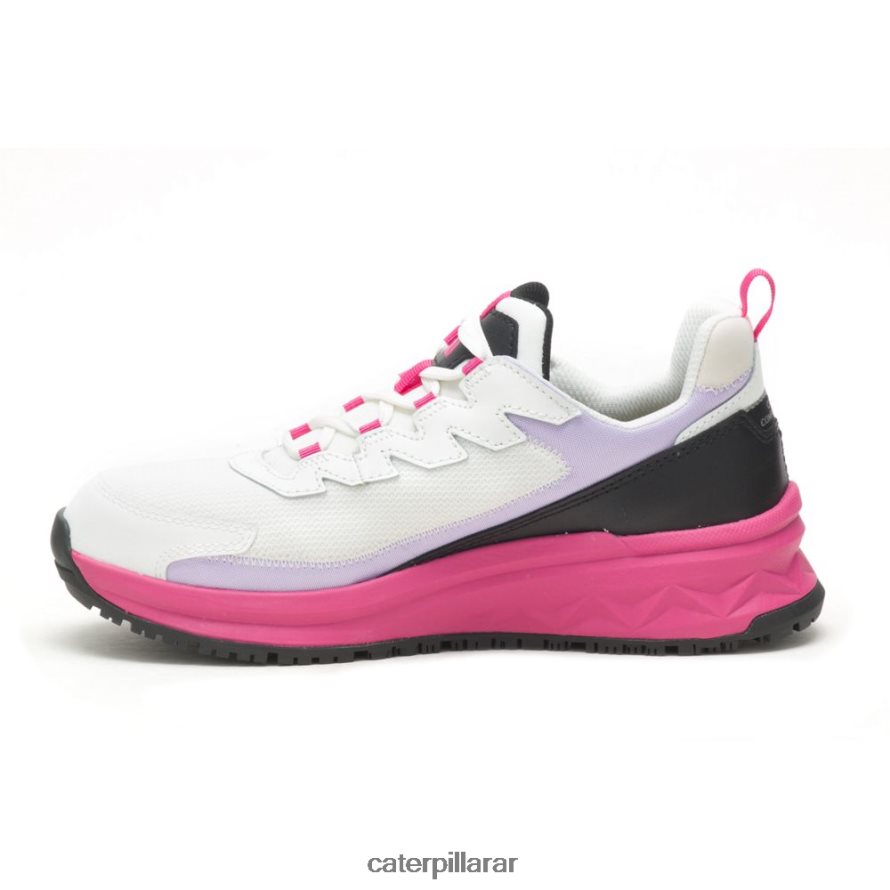 8F44LN290 Caterpillar Zapato de trabajo con punta de compuesto de carbono Streamline Runner mujer blanco brillante/negro | zapatos de trabajo