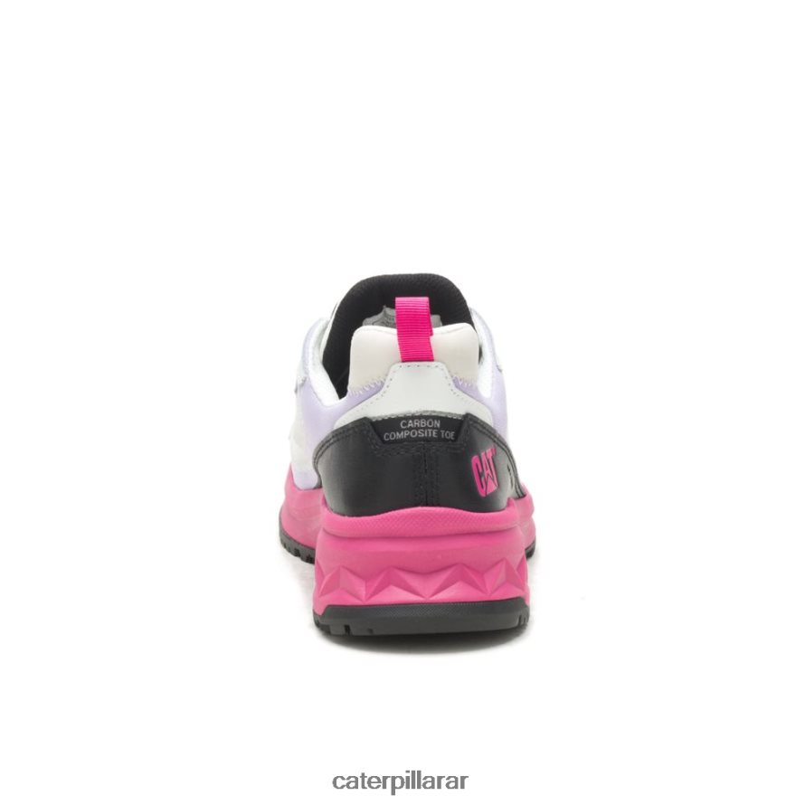 8F44LN290 Caterpillar Zapato de trabajo con punta de compuesto de carbono Streamline Runner mujer blanco brillante/negro | zapatos de trabajo