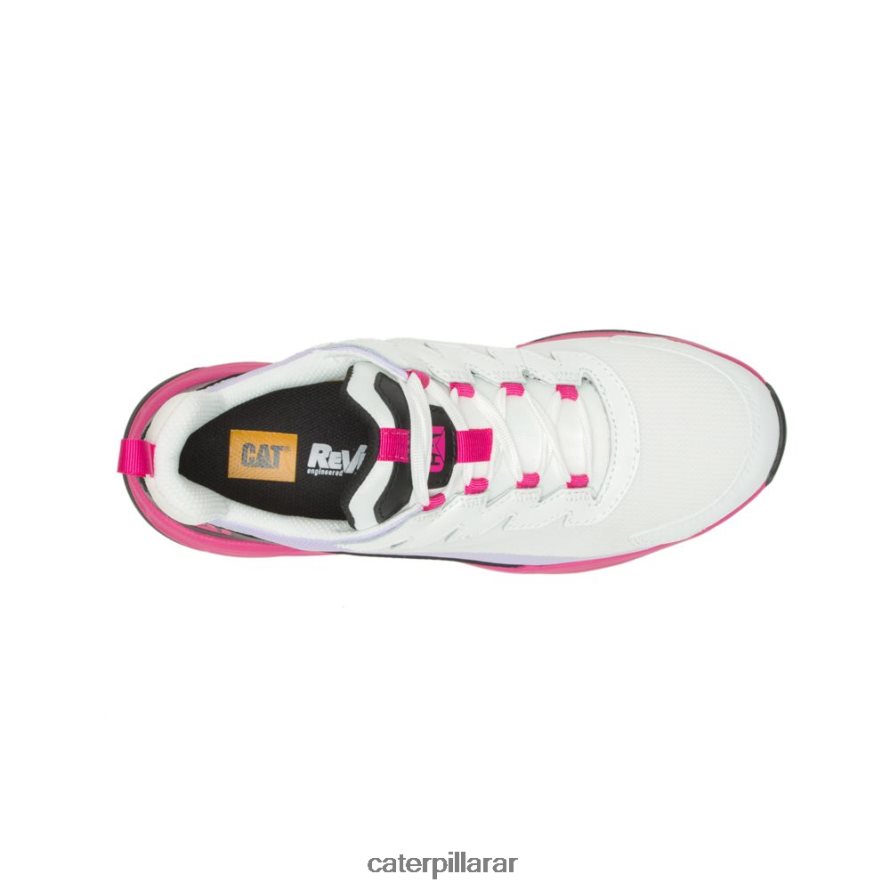 8F44LN290 Caterpillar Zapato de trabajo con punta de compuesto de carbono Streamline Runner mujer blanco brillante/negro | zapatos de trabajo