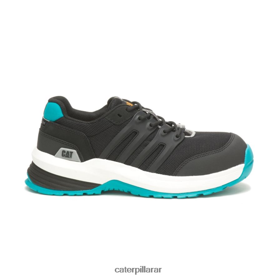 8F44LN299 Caterpillar Zapato de trabajo con punta de material compuesto aerodinámico 2.0 mujer negro/verde azulado | zapatos de trabajo