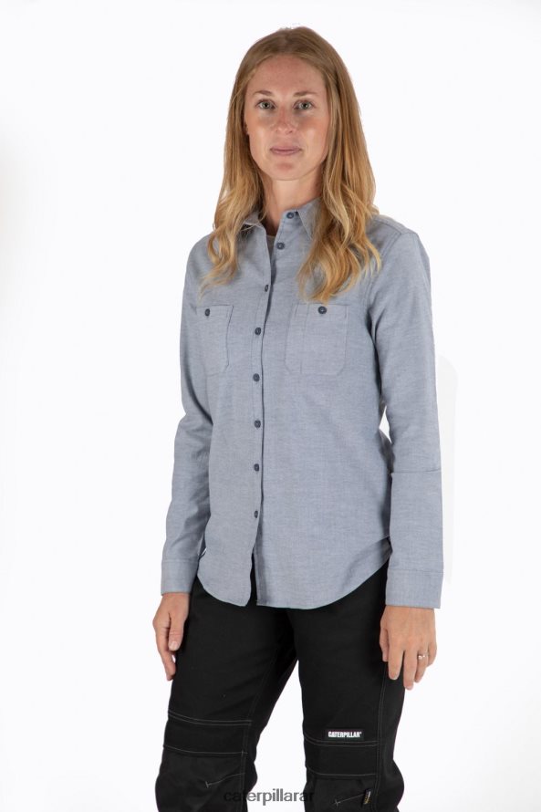 8F44LN312 Caterpillar camisa de manga larga oxford mujer azul mezclilla | tops y ropa de abrigo