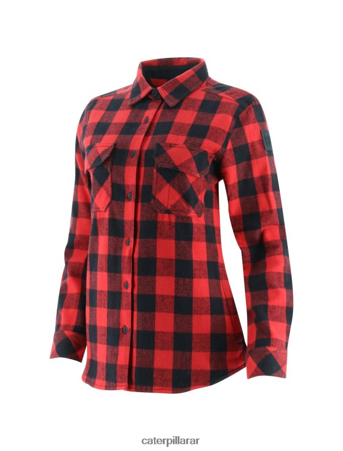 8F44LN318 Caterpillar camisa con motivo de cuadros de búfalo mujer rojo | tops y ropa de abrigo
